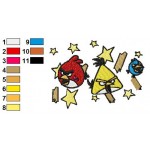 New Power of Angry Birds Embroidery Design